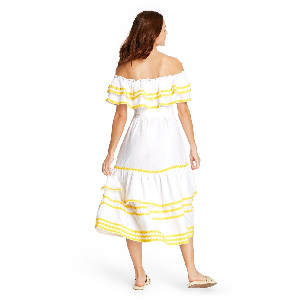 Trendy classic Lisa Marie Fernandez dress for Target —White Yellow Dress - Picture 3 of 3
